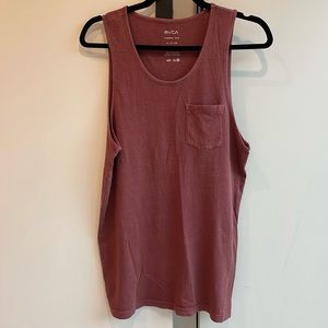 RVCA Maroon Pigment dyed pocket tank